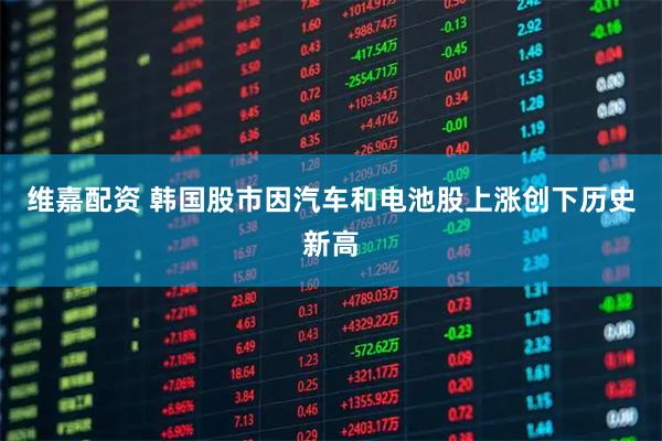 维嘉配资 韩国股市因汽车和电池股上涨创下历史新高